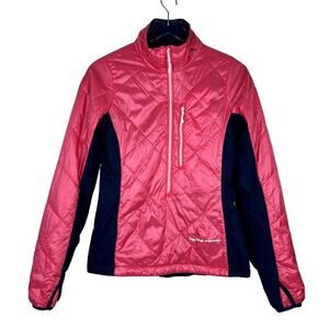 Big Agnes Gem Lake Quilted Puffer Pullover Coat Jacket Women's SMALL Pink Navy